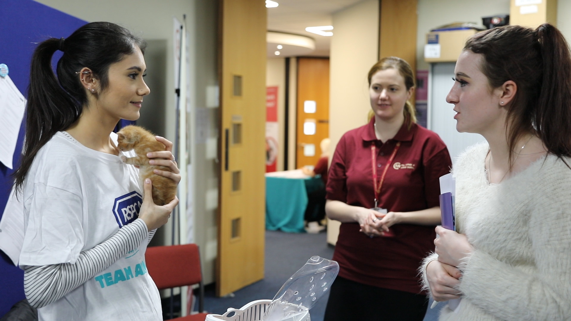 Exhibitors and visitors at Careers With Animals Day